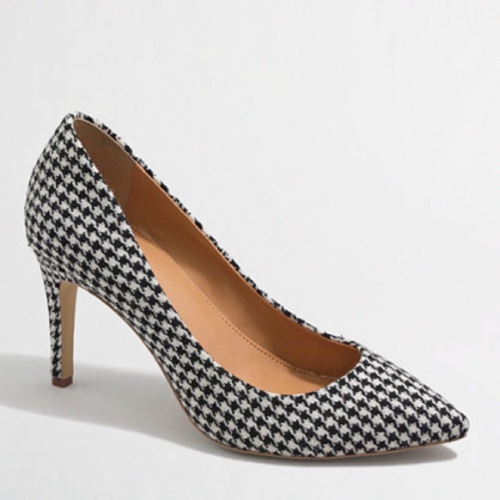J. Crew Factory Isabelle Houndstooth Pumps, Size 8.5